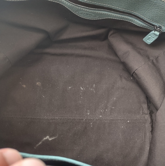 Tod's Handbag Purse Pebbled Leather Mint Green - Picture 4 of 8